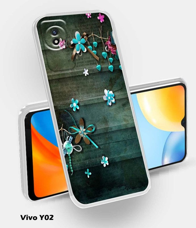 Artage Back Cover for vivo Y02  (Multicolor, Silicon, Pack of: 1)