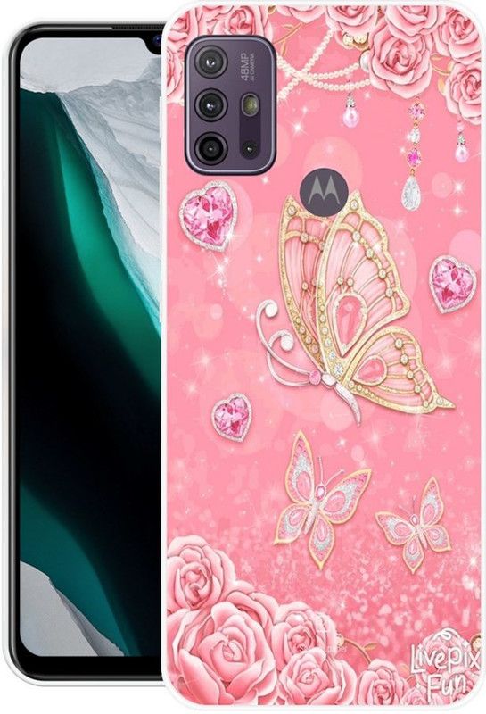 KLC Back Cover for Moto G10  (Pink, Grip Case, Silicon, Pack of: 1)