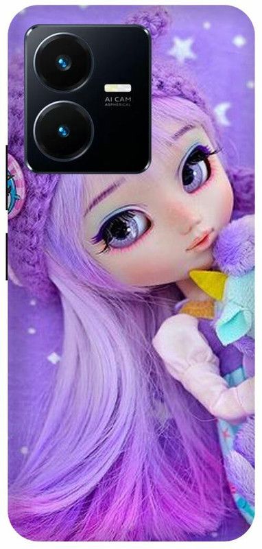 Dimora Back Cover for vivo Y22, LOVECOUPLE, QUITECOUPLE, LOVELYCOUPLE, KISS, VALENTINELOVERS  (Purple, Hard Case, Pack of: 1)