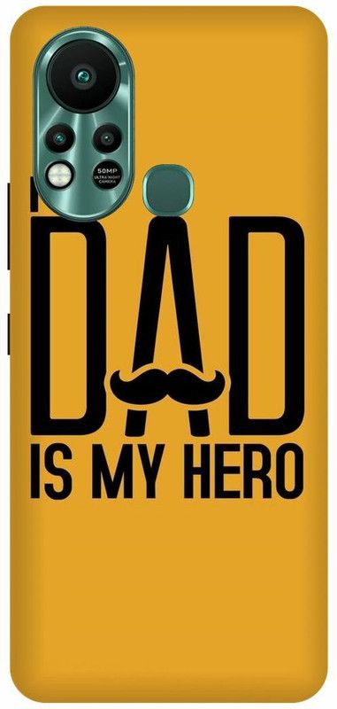 DIKRO Back Cover for Infinix Hot 11S, X6812, MOM, DAD, MOTHER, FATHER, LOVE  (Yellow, Hard Case, Pack of: 1)