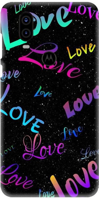 PNBEE Back Cover for Motorola P40 -Love Printed Back Case Cover  (Multicolor, Hard Case, Pack of: 1)