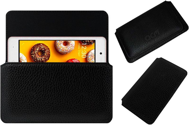 ACM Pouch for Spice F302  (Black, Cases with Holder, Pack of: 1)