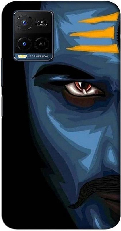CROKIAN Back Cover for Vivo Y21 Mahakal Back Cover  (Blue, Hard Case, Pack of: 1)