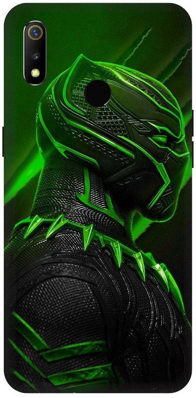 PICHKU Back Cover for REALME 3-RMX1821-BLACK,PANTHAR,SUPER,HERO,AVENGERS,BOYS,GIRLS,TRENDING,PANTHER,GREEN  (Green, Hard Case, Pack of: 1)