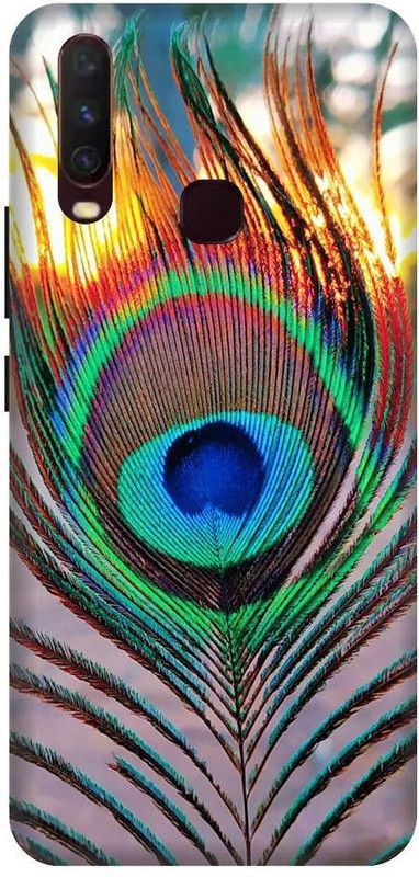 URCHIN Back Cover for vivoY12Morpankh, Krishna Morpankh, Peacock Feather  (Multicolor, Shock Proof, Pack of: 1)