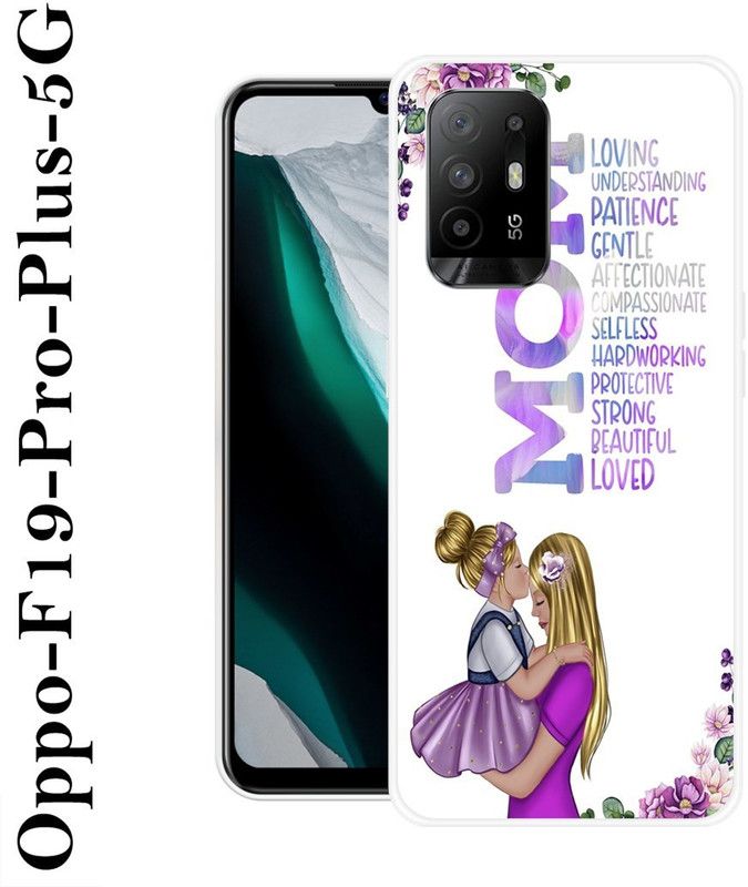 KLC Back Cover for Oppo F19 Pro Plus 5G  (Purple, White, Grip Case, Silicon)