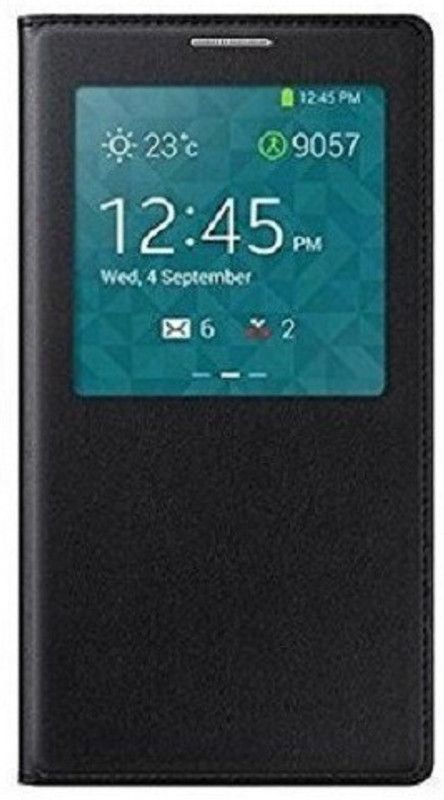 QAWACHH Flip Cover for Gionee Marathon M5 Plus  (Black)