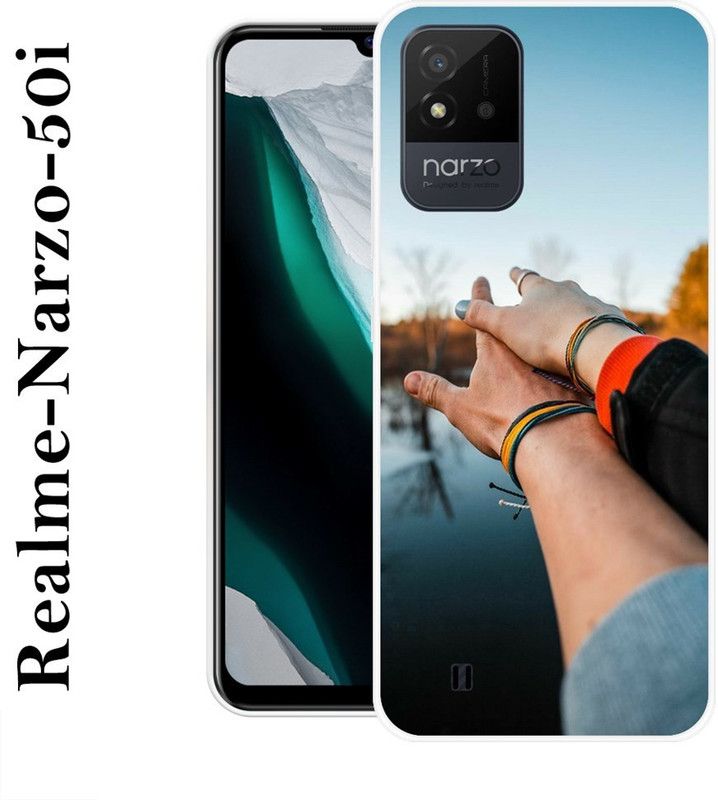 SHIVKUDI Back Cover for Realme Narzo 50i  (Multicolor, Grip Case, Silicon)