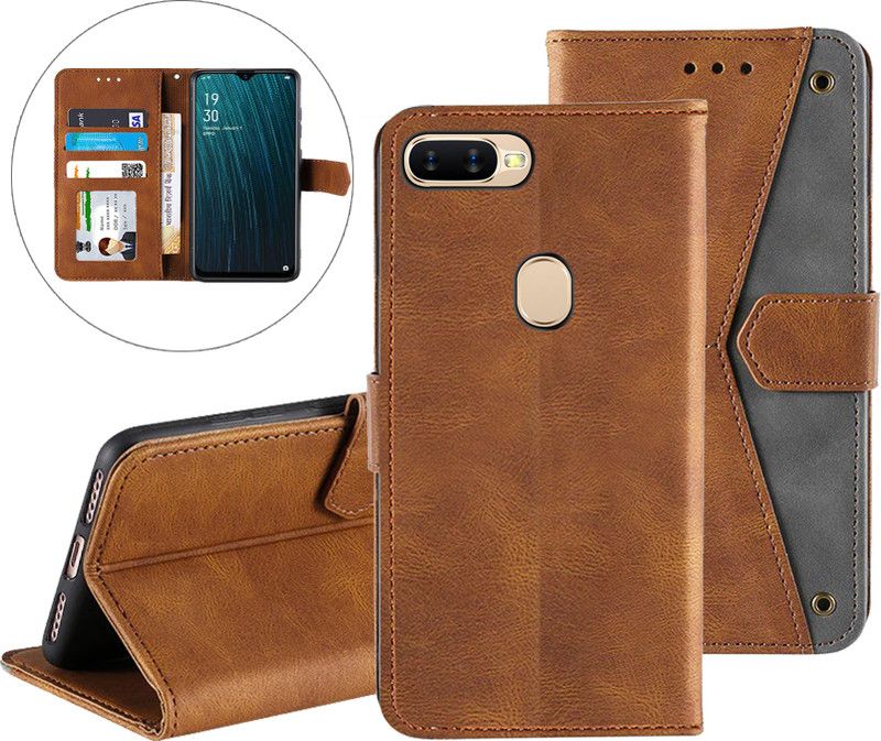 Autofocus Back Cover for Oppo A5s  (Brown, Magnetic Case, Pack of: 1)