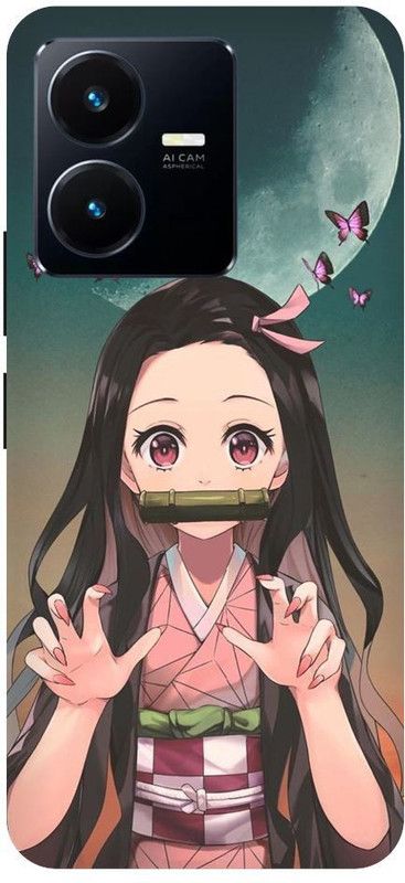 URCHIN Back Cover for Vivo Y22S Demon-Slayer-Tanjiro-Zenitsu-Nezuko-Anime-330231  (Multicolor, Shock Proof, Pack of: 1)