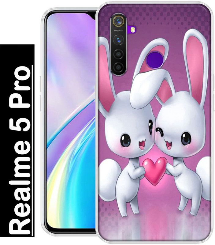 KUDI Back Cover for Realme 5 Pro  (Multicolor, Grip Case, Silicon, Pack of: 1)
