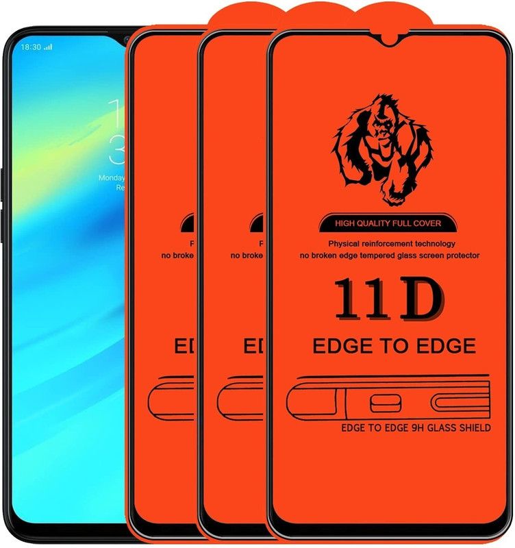 Cowboy Edge To Edge Tempered Glass for Vivo T1 5G  (Pack of 3)