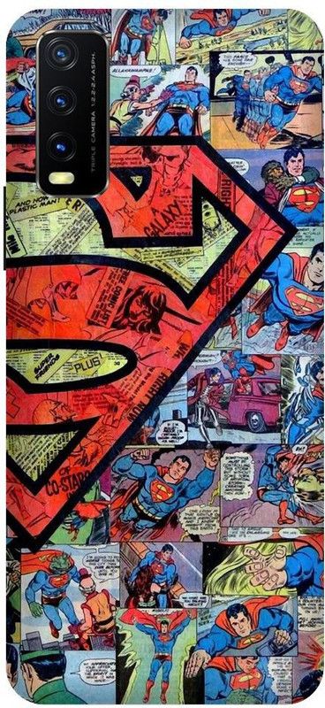 URCHIN Back Cover for Vivo Y20G Superman, Superman Logo, Wallpaper, Superhero, DC comic, Movie, Comic  (Multicolor, Shock Proof)