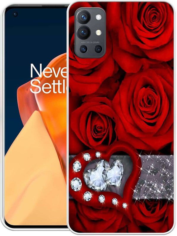 PAEDICON Back Cover for OnePlus 9R  (Red, Grip Case, Silicon, Pack of: 1)