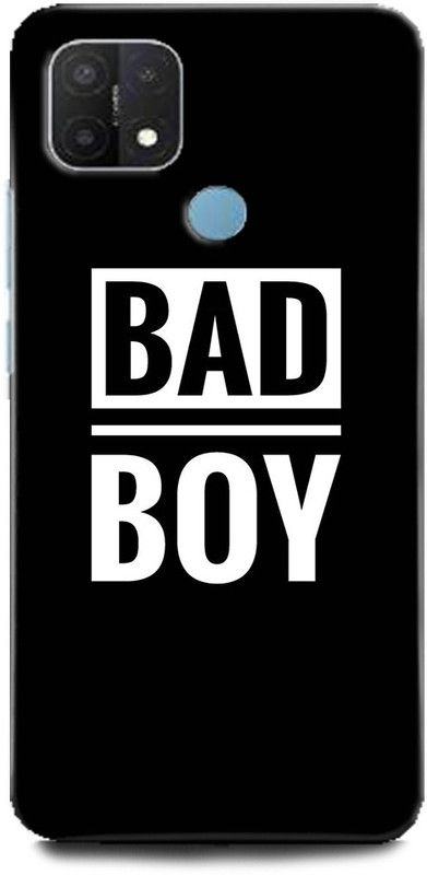 INDICRAFT Back Cover for OPPO A15s, CPH2179 BAD BOY, QOUTES, BLACK AND WHITE, ATTITUDE  (Multicolor, Dual Protection, Pack of: 1)