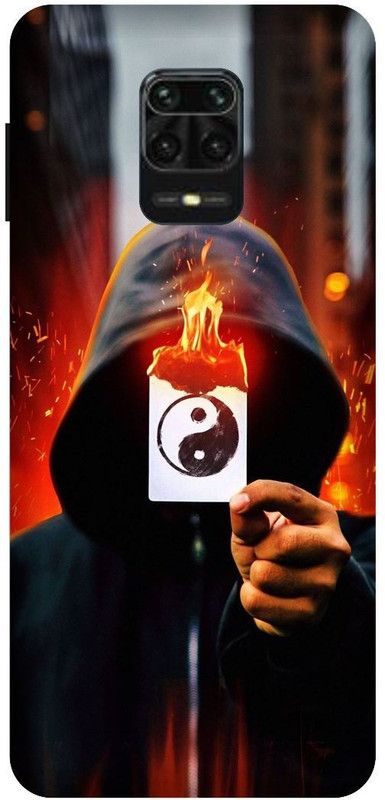 Thecoverking Back Cover for Redmi Note9Pro (Fire,Marshmallow,blue baground,back cover  (Multicolor, Waterproof, Pack of: 1)