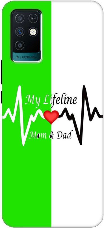 Smart Cases Back Cover for Infinix Note 10  (Green, White, Grip Case, Silicon, Pack of: 1)