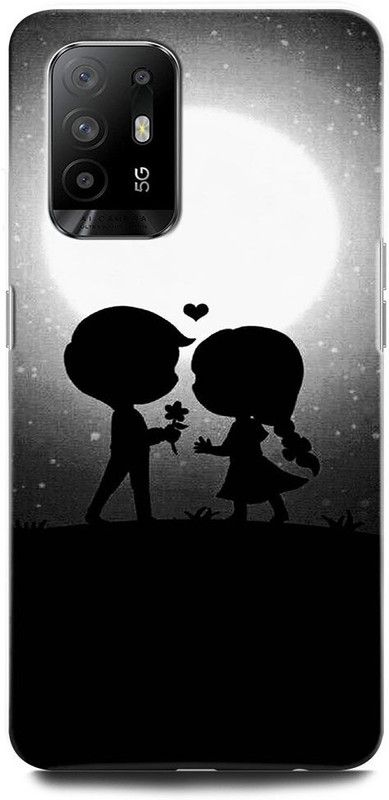ORBIQE Back Cover for OPPO F19 Pro+ 5G CPH2213 GIRL BOY LOVE, ANIME, ROSE, MOON, COUPLE, SWEET COUPLE  (Multicolor, Hard Case, Pack of: 1)