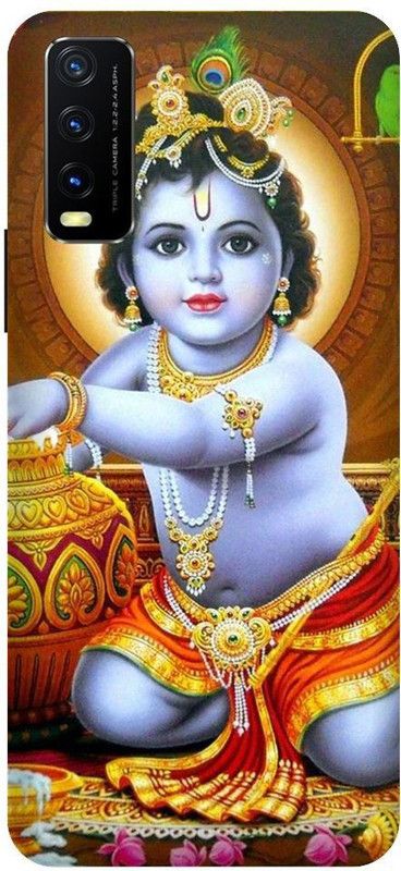 URCHIN Back Cover for Vivo Y12S Krishna, Bal Krishna, Makhanchor, Cute, Little krishna, God  (Multicolor, Shock Proof, Pack of: 1)