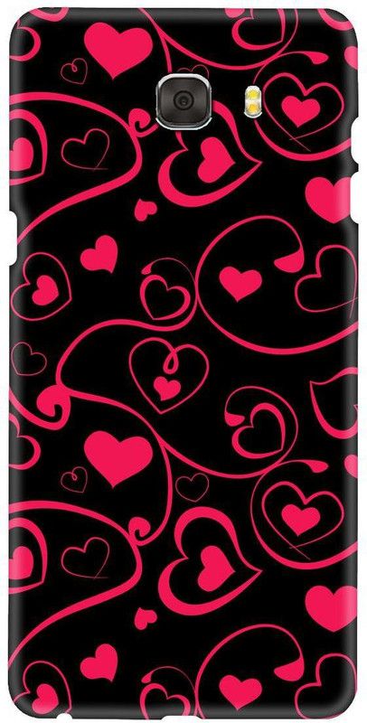 Smutty Back Cover for Samsung Galaxy On Max - Pink Heart Print  (Multicolor, Hard Case)