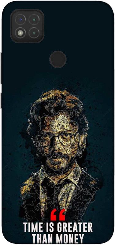 NDCOM Back Cover for POCO C31 Time Is Greater Than Money Professor Printed  (Multicolor, Hard Case, Pack of: 1)