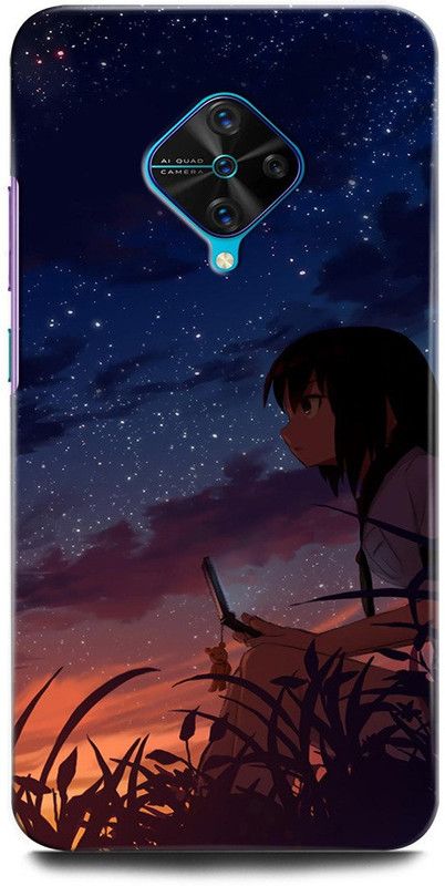GRAFIQE Back Cover for Vivo S1 Pro 1920|PD1945F_EX ANIME GIRL, NIGHT SKY, NATURE, LOVE, ALONE GIRL  (Multicolor, Shock Proof, Pack of: 1)