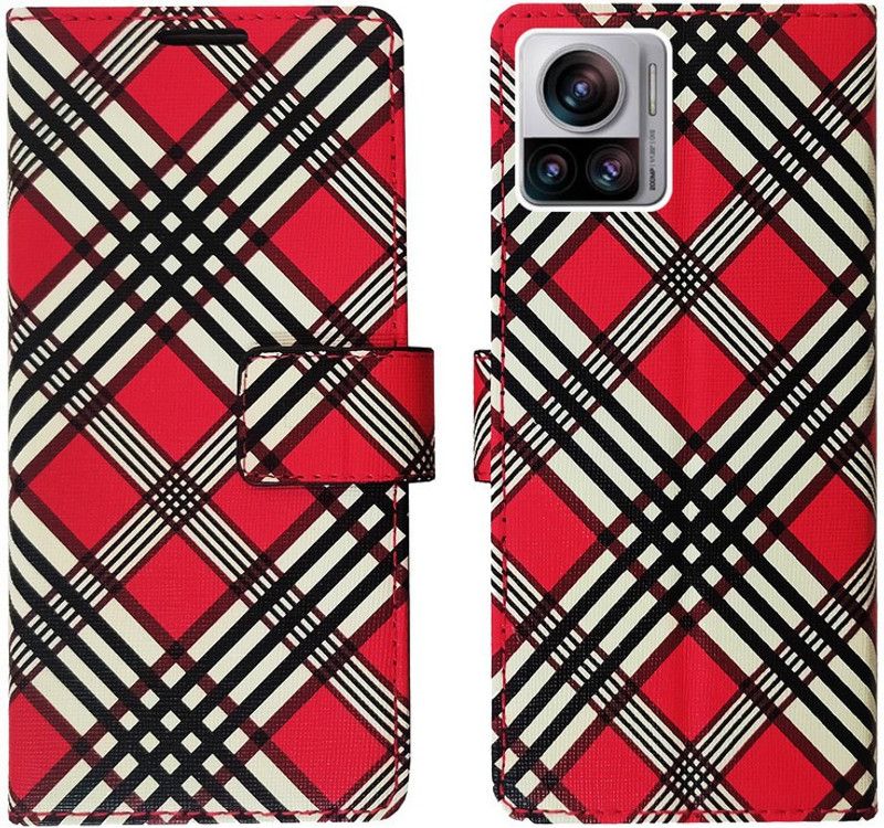 MyFlips Flip Cover for Moto Edge 30 Ultra  (Pink, Magnetic Case, Pack of: 1)