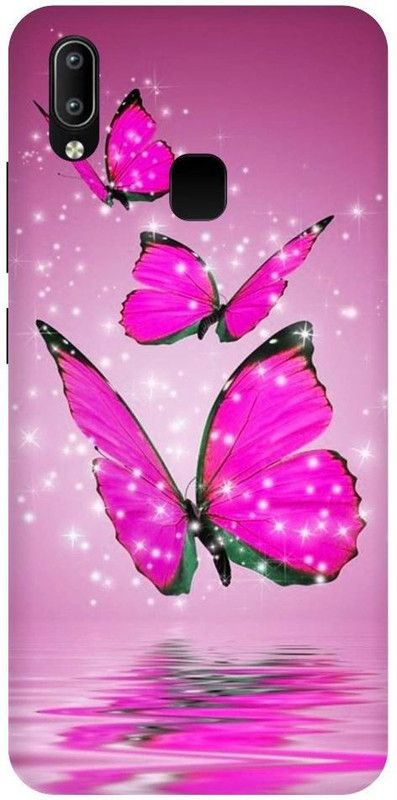 URCHIN Back Cover for Vivo Y95 Butterfly, glitters, cute,awesome, wallpapers, love, sweet, pink  (Multicolor, Shock Proof, Pack of: 1)