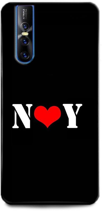 Afterglow Back Cover for Vivo V15 Pro N Y, N LOVES Y, NAME, LETTER, ALPHABET, NY LOVE, HART  (Multicolor, Shock Proof, Pack of: 1)