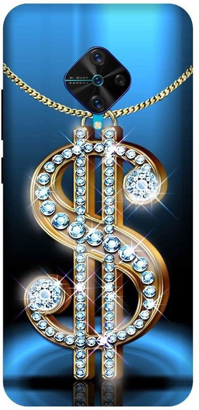 3D U PRINT Back Cover for VIVO S1 PRO ,1920,PD1945F, S letter,S name S word  (Blue, Waterproof, Pack of: 1)