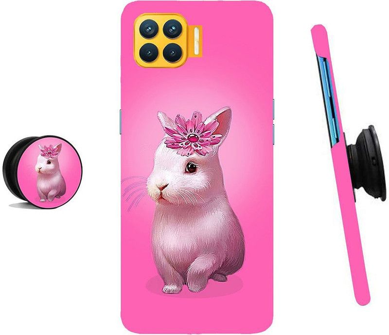 MY SWAG Back Cover for Oppo F17  (Pink, White, Cases with Holder)