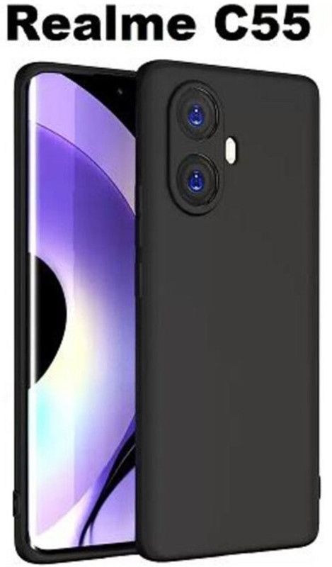 Techforce Back Cover for Realme C55, Realme Narzo N55, CA  (Black, Grip Case, Pack of: 1)