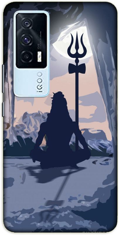 iprinto Back Cover for iQOO 7, iQOO 7 5G Mahadev Lord Mahadev Mahakal Shiva Shiv Ji Back Cover  (Purple, Hard Case, Pack of: 1)
