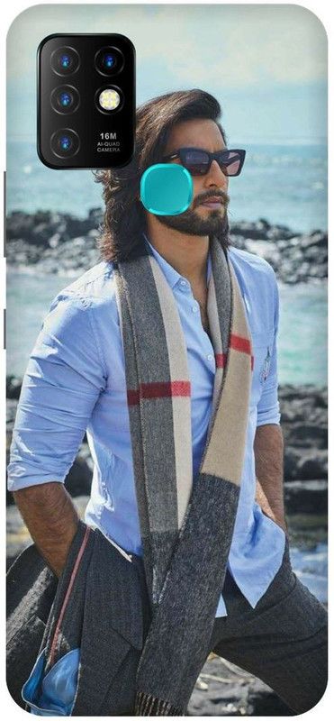 FIKORA Back Cover for Infinix Hot 10, X682B, RANVEER, SINGH, BOLLYWOOD, ACTOR  (White, Hard Case, Pack of: 1)