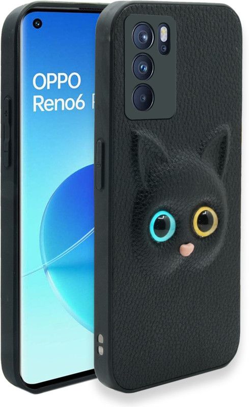 Meephone Back Cover for Oppo Reno 6 Pro  (Black, 3D Case, Pack of: 1)
