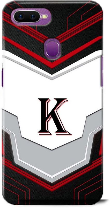 Afterglow Back Cover for Oppo F9 K, K LETTER, K NAME, K ALPHABET, ALPHABET  (Multicolor, Shock Proof, Pack of: 1)