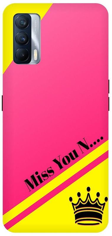 Bluvver Back Cover for Realme X7, RMX3092, Printed Miss you N Letter Back Cover  (Multicolor, Hard Case, Pack of: 1)