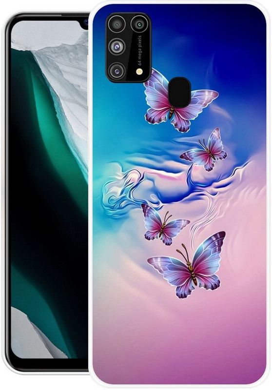 NEVYZAP Back Cover for Samsung Galaxy M31 Prime  (Blue, Pink, Grip Case, Silicon)