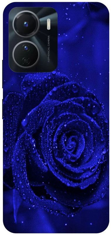 FRONK Back Cover for vivo Y16, V2204, BLUE, ROSE, ROSES, FLOWER  (Blue, Hard Case, Pack of: 1)