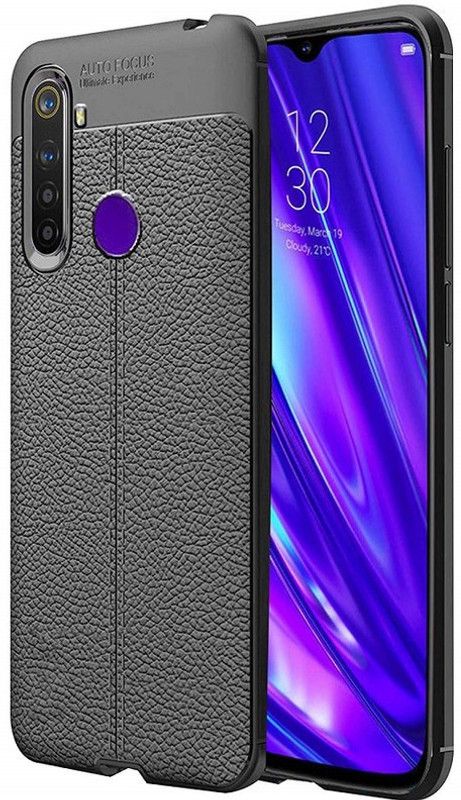 ARIKK Back Cover for Realme 5  (Black, Shock Proof, Pack of: 1)
