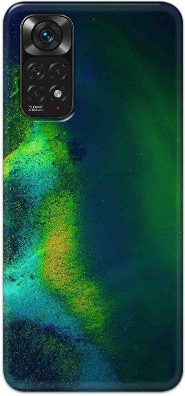 NDCOM Back Cover for REDMI NOTE 11 Green Abstract Printed  (Multicolor, Hard Case, Pack of: 1)