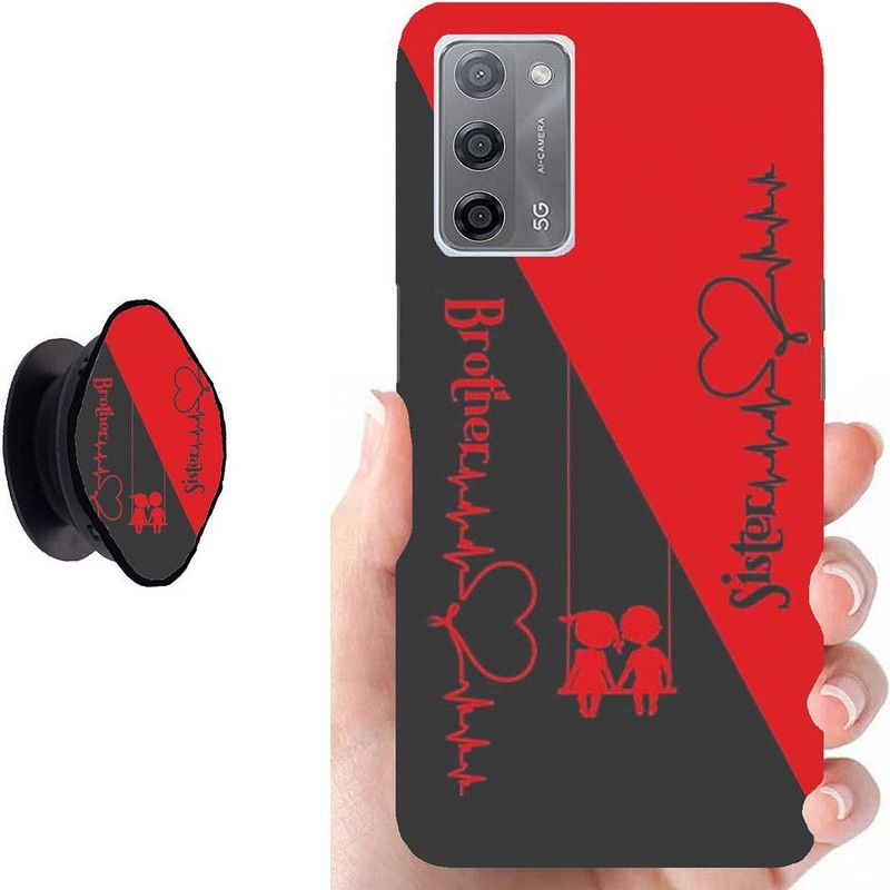 SPBR Back Cover for Oppo A53s 5g  (Grey, Red, Cases with Holder, Pack of: 2)
