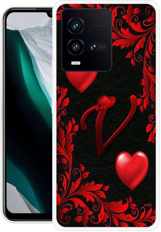 BAGRA Back Cover for IQOO 9T 5G  (Black, Red, Grip Case, Silicon)