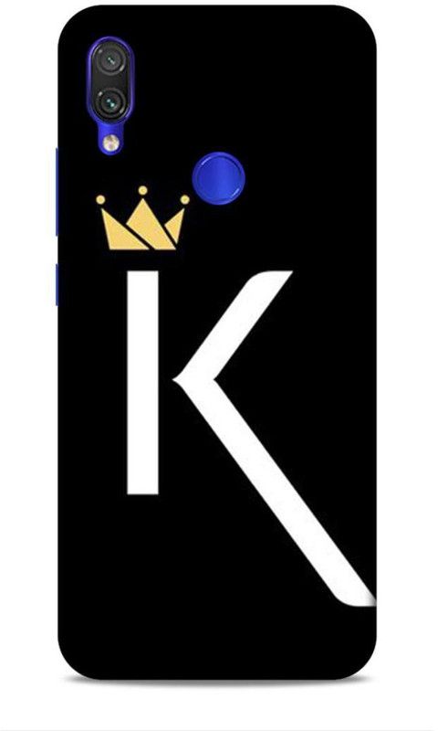 Trinetra Back Cover for Mi Redmi Note 7 (K / Letter / Alphabet / Name)  (Black, Hard Case)