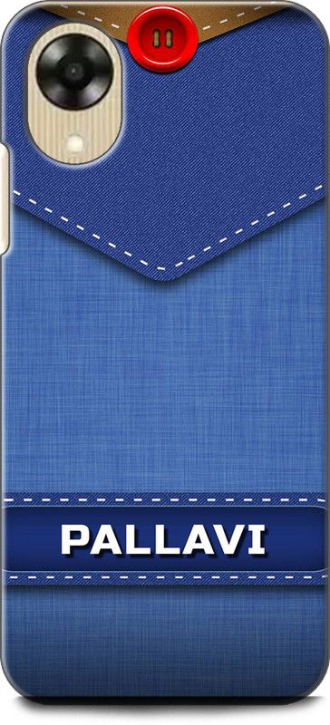 WallCraft Back Cover for OPPO A17K, CPH2471 PALLAVI NAME, P LETTER, BLUE, JEANS, ALPHABET, DESIGN  (Multicolor, Dual Protection, Pack of: 1)