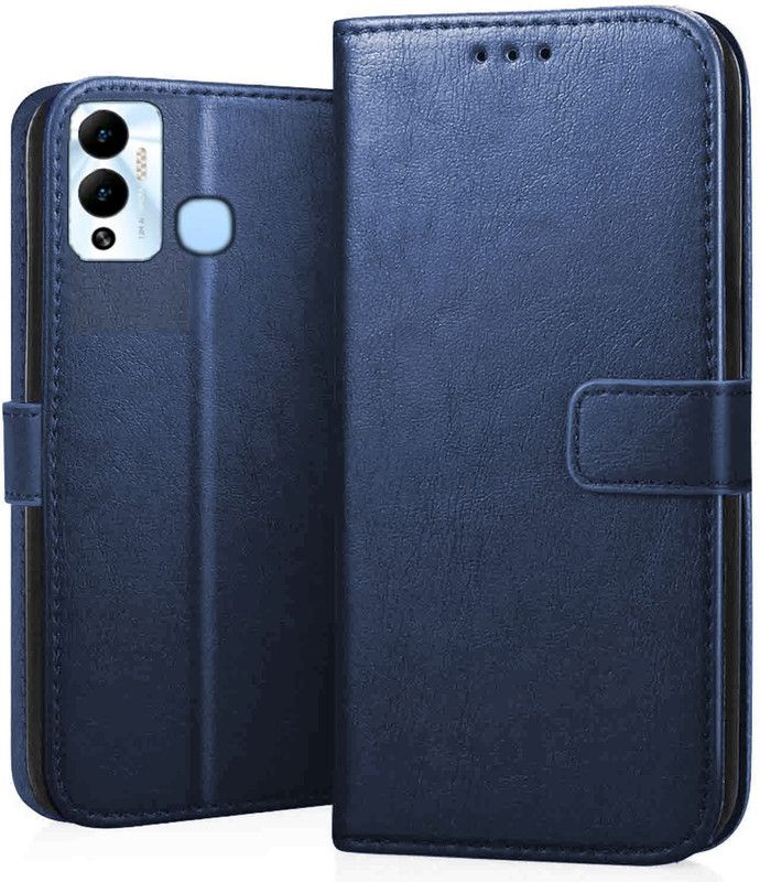Frazil Flip Cover for Infinix Hot 12 Play  (Blue, Flexible)