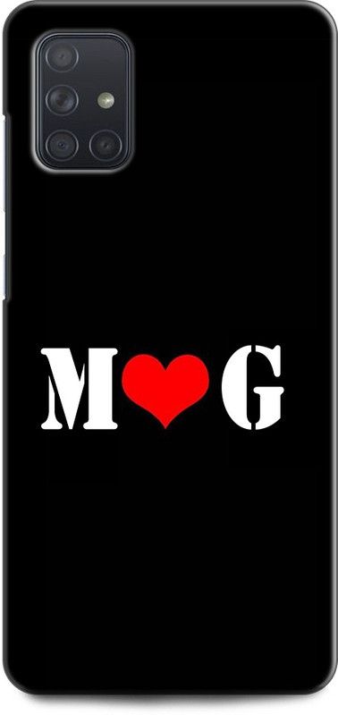 Afterglow Back Cover for SAMSUNG Galaxy A51 M G, G LOVES M, NAME, LETTER, ALPHABET, MG LOVE, HART  (Multicolor, Shock Proof, Pack of: 1)