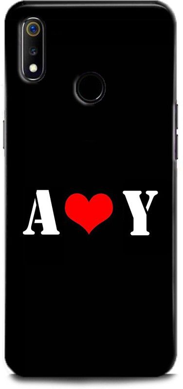 Afterglow Back Cover for Realme 3 A Y, A LOVES Y, NAME, LETTER, ALPHABET, AY LOVE, HART  (Multicolor, Shock Proof, Pack of: 1)