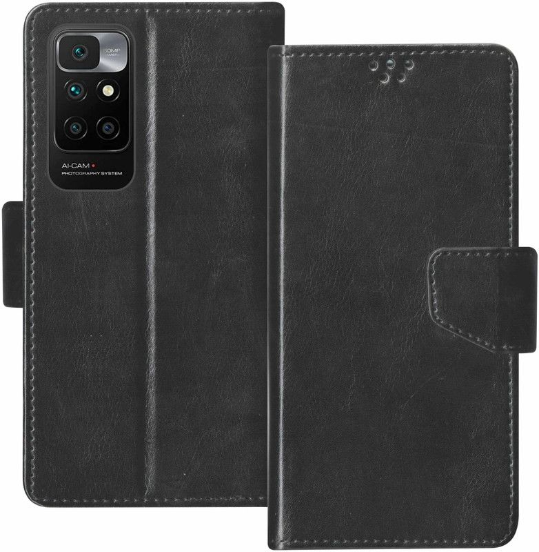 SBMS Flip Cover for Redmi 10 Prime 2021, Redmi 10 Prime 2022  (Black, Shock Proof, Pack of: 1)