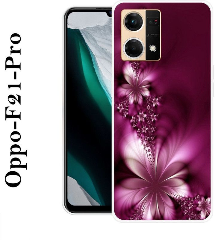 INDIALAND Back Cover for Oppo F21 Pro  (Purple, Grip Case, Silicon)
